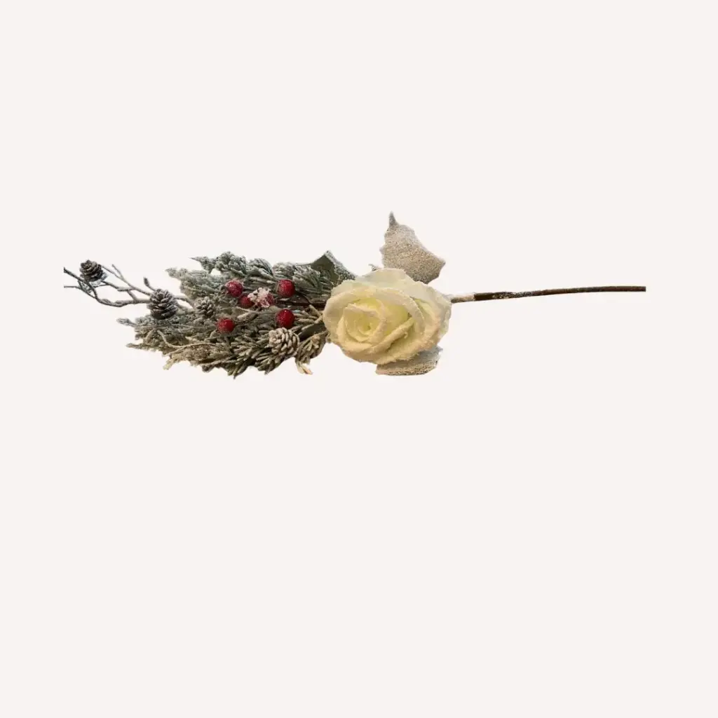 Rose de noël sur branche - Formano 
