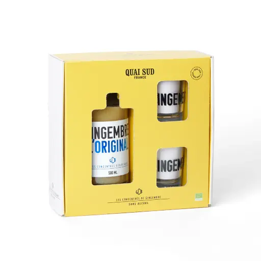 [5COGINGCF] Coffret Concentré Bio Gingembre « Original » Nature -Quai sud