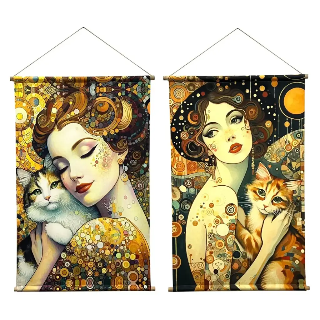 Toile Femme et Chat - Signes Grimalt 