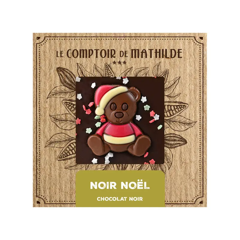 Tablette Chocolat Noir Noël - Le Comptoir de Mathilde 