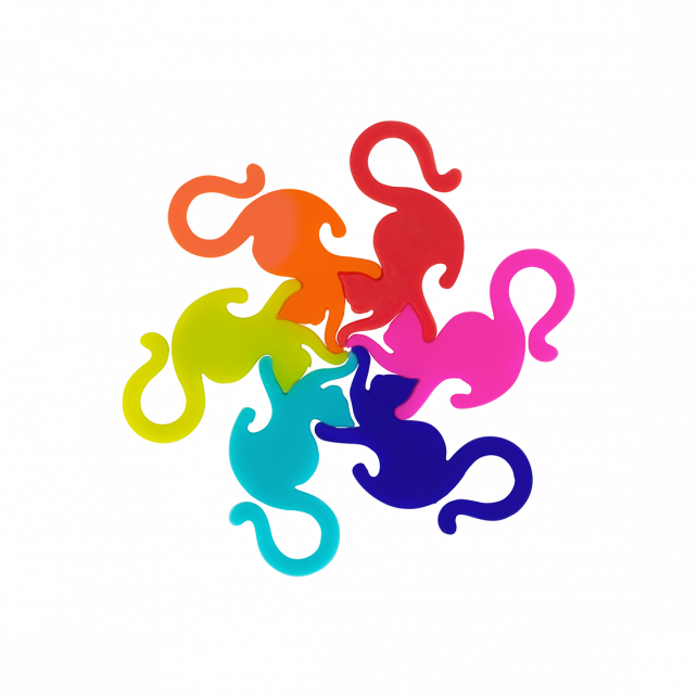 [35800 MULTI] Set de 6 marqueurs de verre - Happy Markers Animaux - Pylones