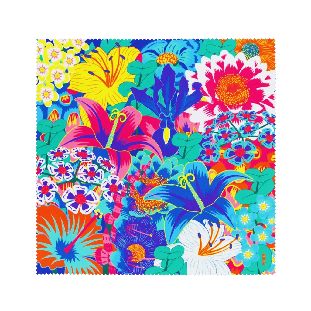 Tissu microfibre pour lunettes - Belle Vue - Pylones (Dahlia)
