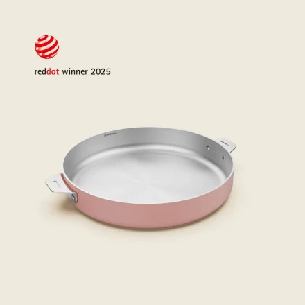 [MERAP28RO] Merveilleuse poêle inox 28 cm - Cookut (Guimauve)