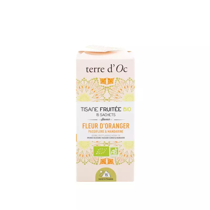 [TOTIFRUFLO02B] Tisane Fleur d'Oranger, Passiflore & Mandarine - Terre D' Oc