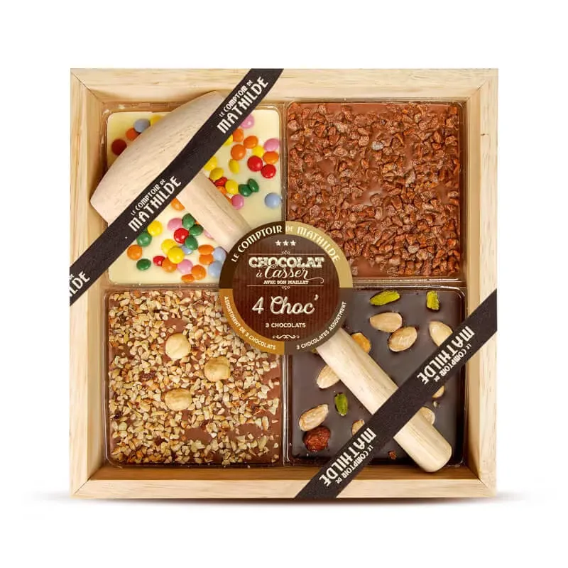 [CHCAC0097] 4 Chocolat à Casser - Assortiment 3 chocolats -Comptoir de Mathilde