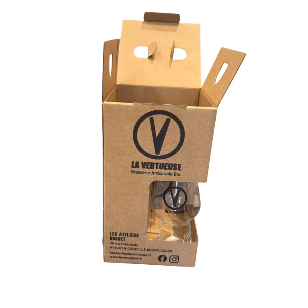 verre + carton 3 bières - La Vertueuse