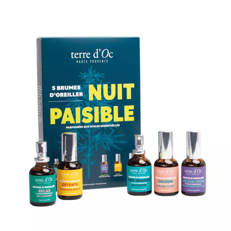 [TONPACF822] Coffret 5 brumes d'oreillers - Terre d'oc