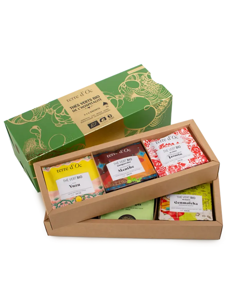 [TOTHOCF427] Coffret 6x6 Infusettes Thé Vert- Terre D'oc