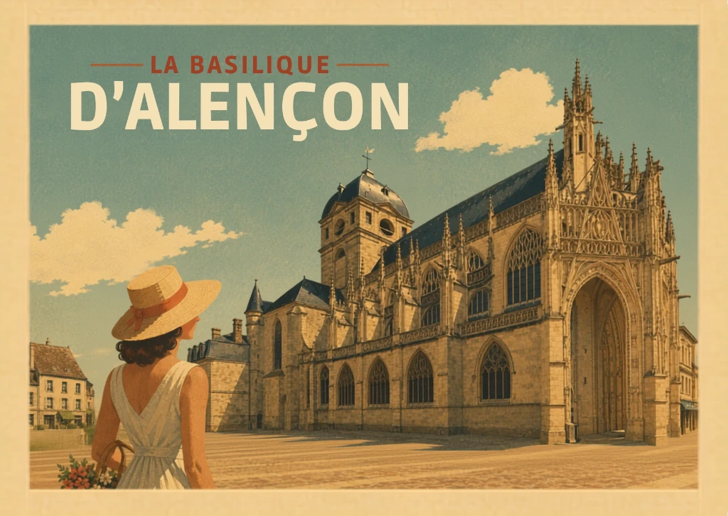 Cartes Postales Collection Patrimoine d'Alençon (La Basilique d'Alençon n°001)