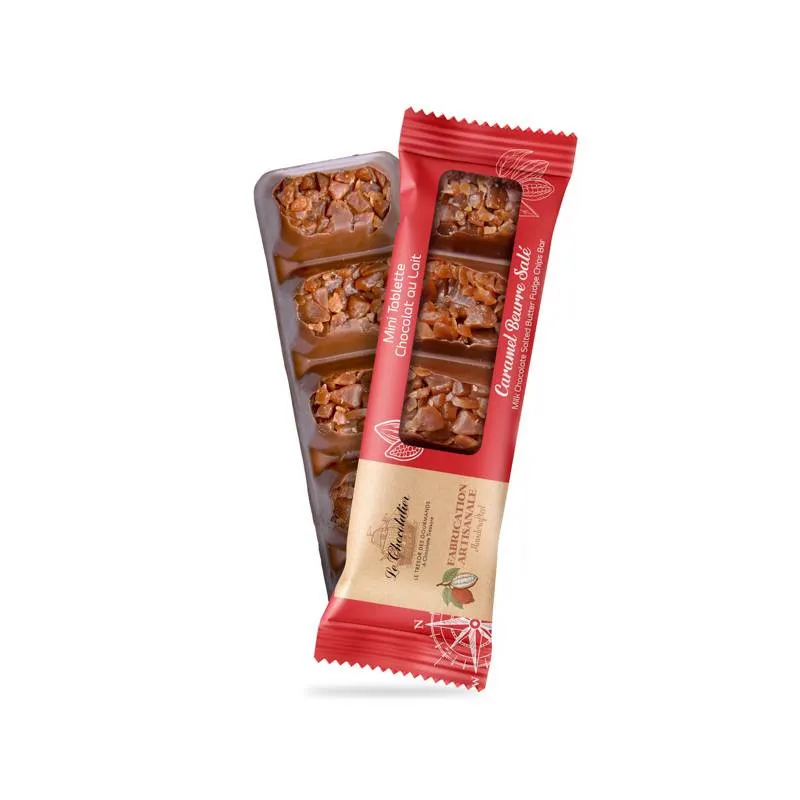 Mini Tablette Chocolat Lait Caramel Beurre Salé - Le Chocolatier