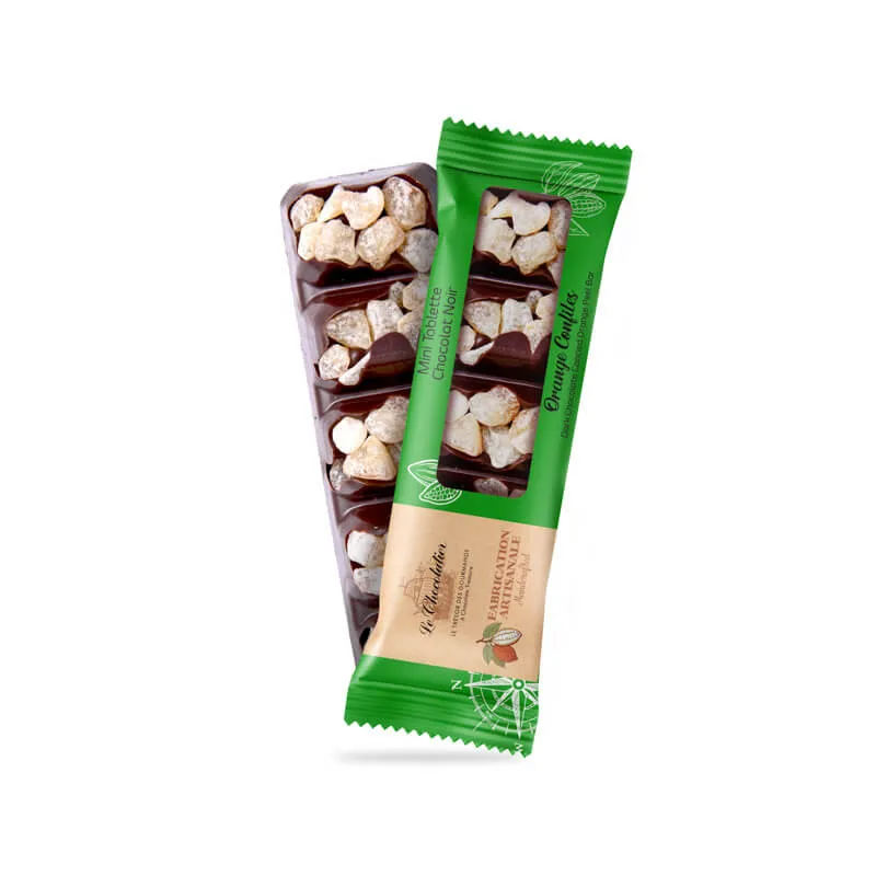 Mini Tablette Chocolat Noir Oranges Confites - le Chocolatier