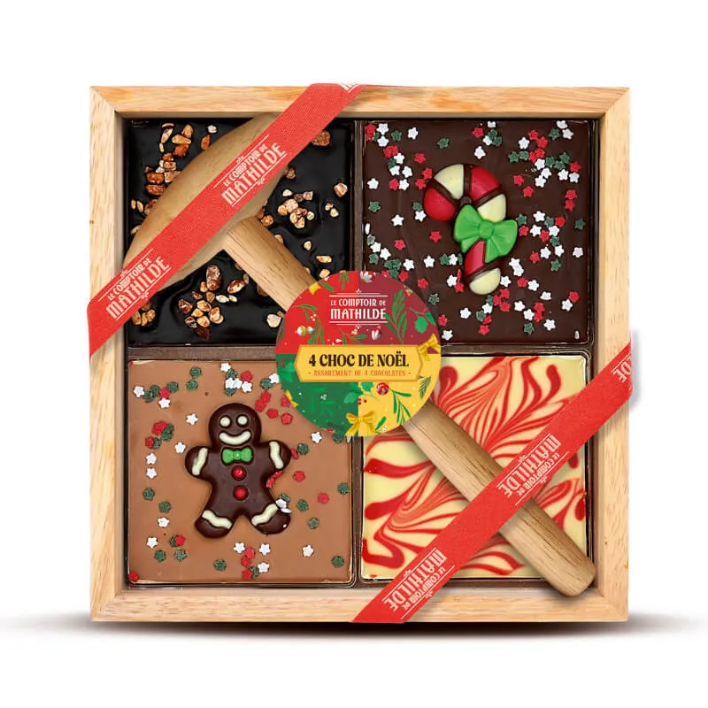 [CHCAC0039] Chocolat à Casser 4 en 1 de Noël - Le Comptoir De Mathilde