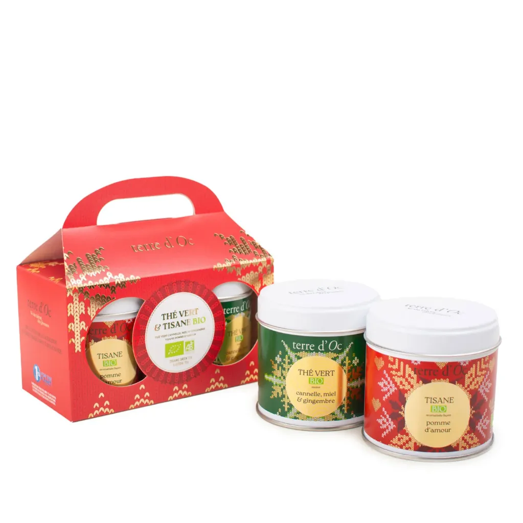 Duo Thé Vert Gingembre & Infusion  Pomme d'Amour - Terre D'Oc
