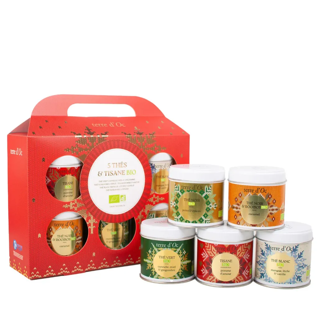 Coffret 5 thés de Noël - Terre D'Oc