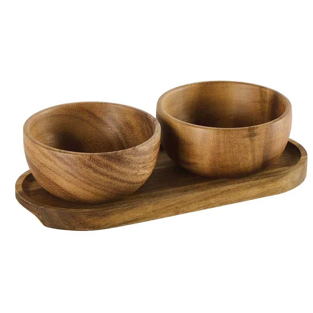 Coffret de 2 bols en acacia - Country Casa