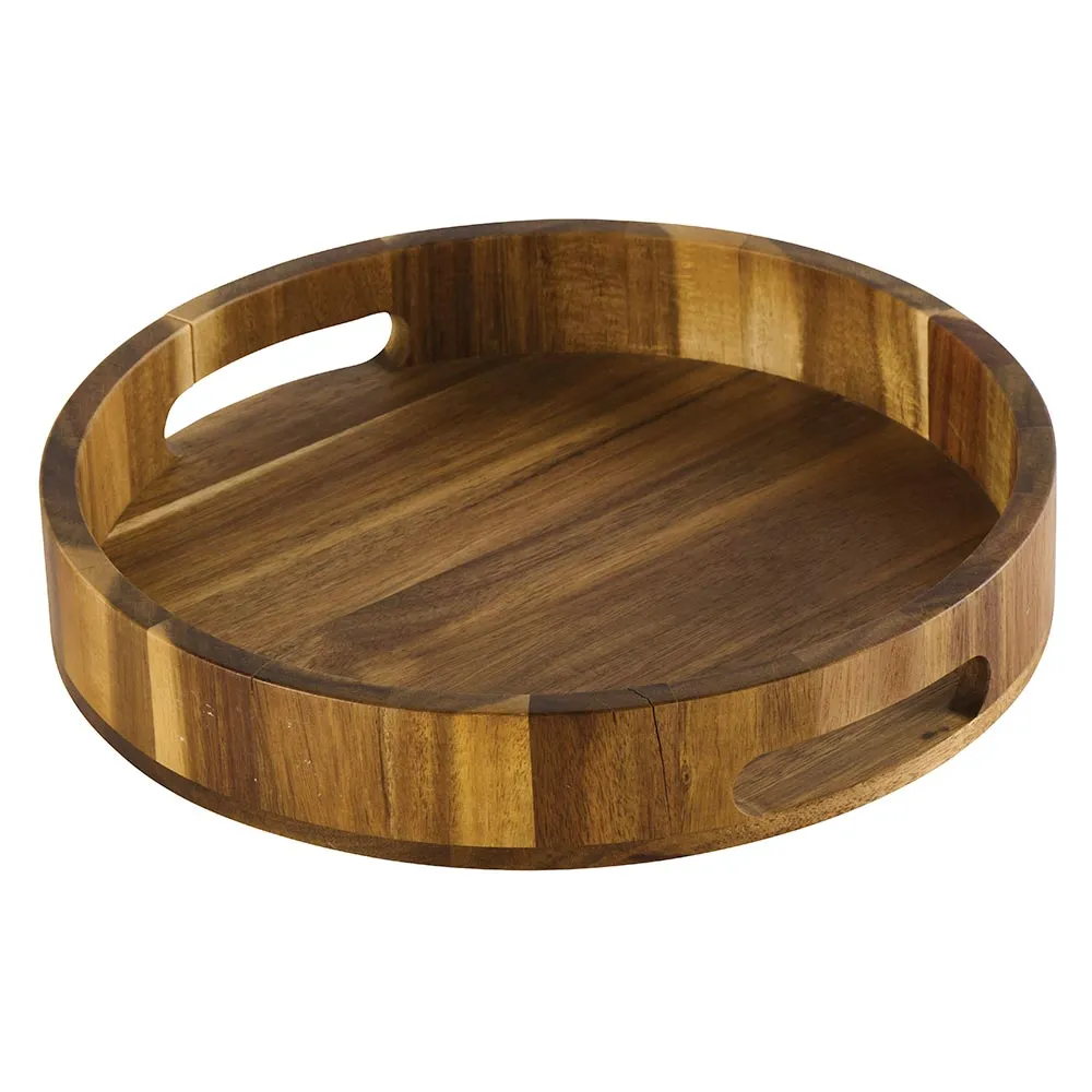 Plateau rond en Acacia -Country Casa