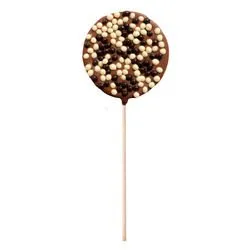 Sucette Chocolat Lait Perles Crispy - Comptoir de Mathilde