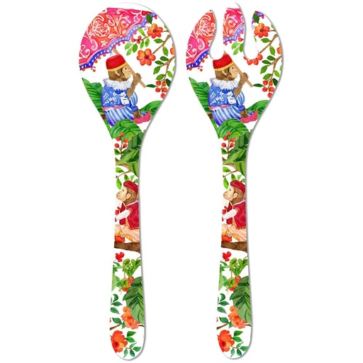 [MJ-05C] Couverts à salade singes de Bali - Les Jardins de La Comtesse 