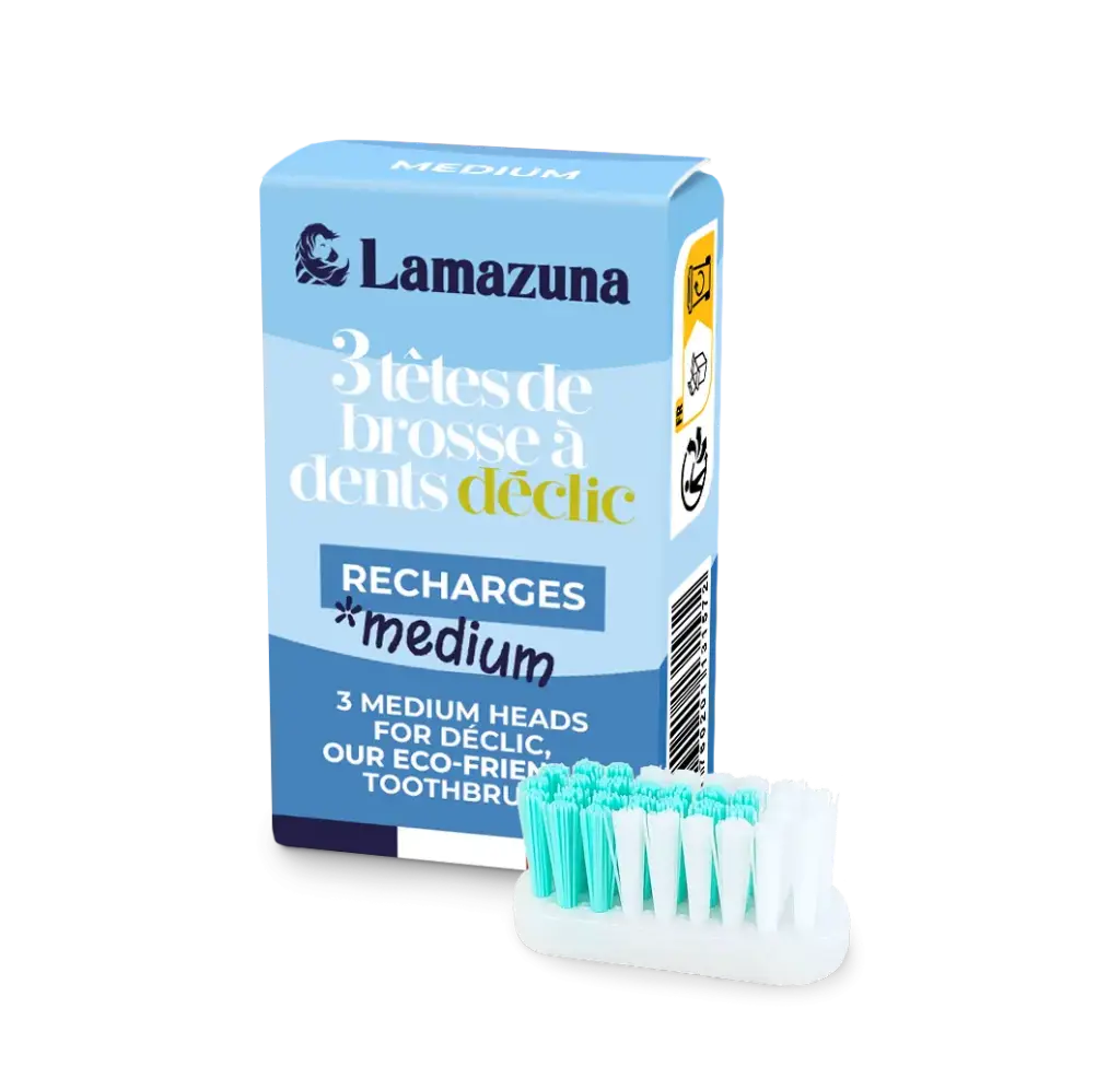  Recharge 3 têtes de brosse à dents Medium - Lamazuna