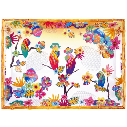 [MPE-10GPB] Grand plateau Perroquets de Bahia - Les Jardins de La Comtesse