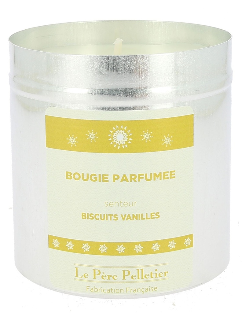 Bougie boîte alu - Biscuits vanillés - Le Père Pelletier