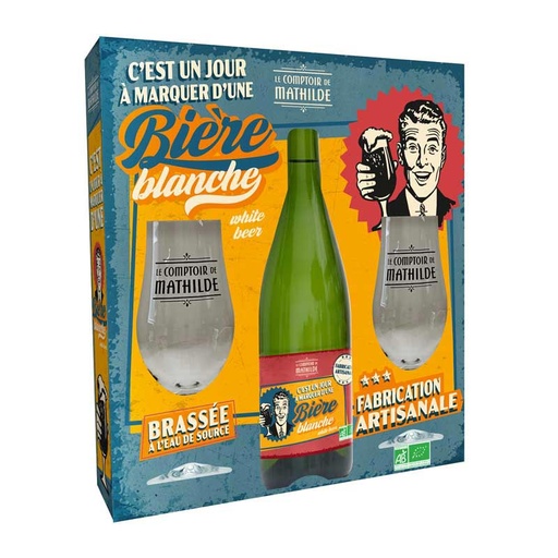 [COFAL0006] Coffret bière blanche bio + 2 verres