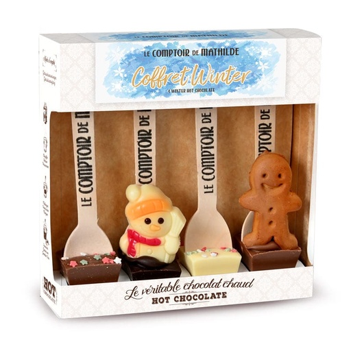 [COFCH0009] Coffret 4 hot chocolate "édition winter" avec sujets assortis