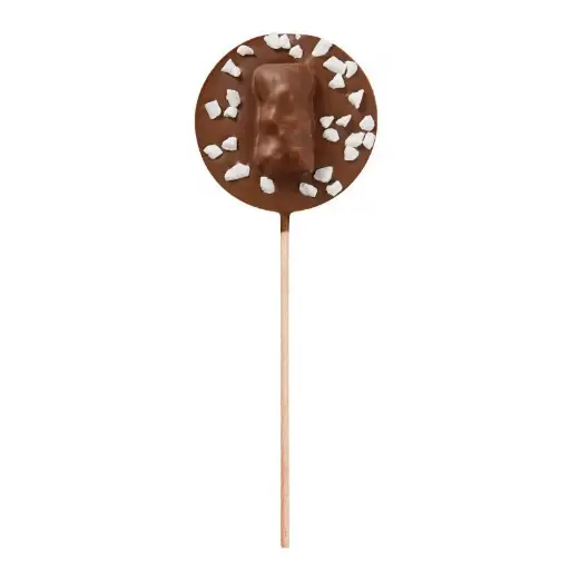 [CSUCD0005] Sucette Chocolat Lait Ourson Coeurs - Le Comptoir de Mathilde