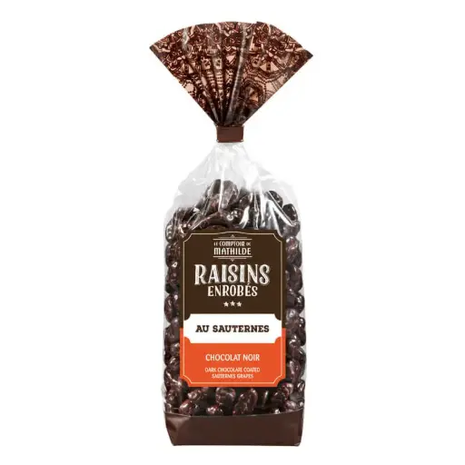 [TURBI0488] Raisins au sauternes enrobés de chocolat noir - Le Comptoir de Mathilde