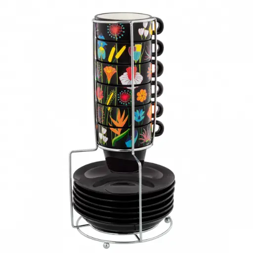 Tour de tasses espresso Pylones - Café Coloré