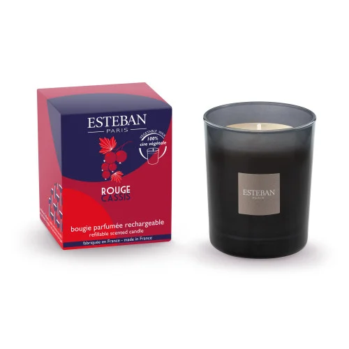 Bougie Rouge Cassis rechargeable - Esteban