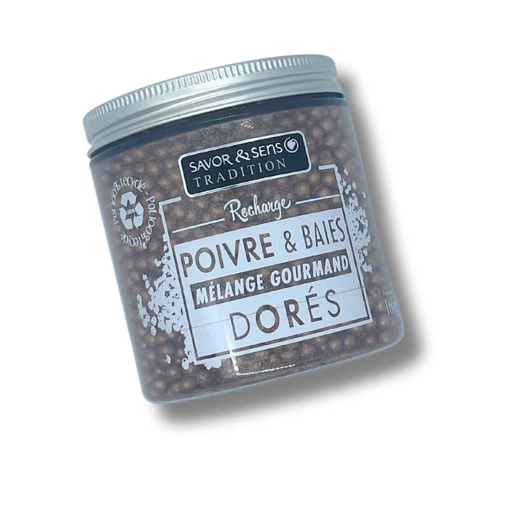 Recharge poivre et baies dorés - Savor et Sens