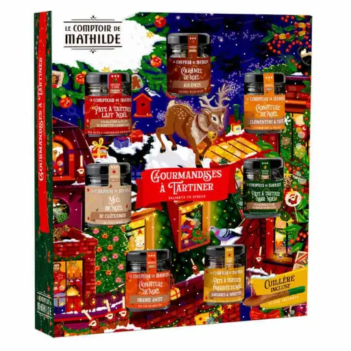 [COFPA0013] Coffret Semainier Pâtes à Tartiner de Noël - Le Comptoir de Mathilde