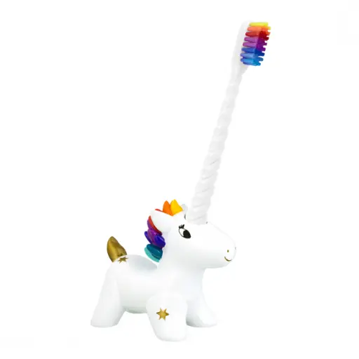 [35383 WH] Porte brosse à dents et Brosse à dents - Unicornsmile - Pylones