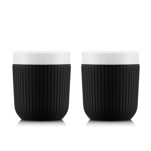 [12127-03-01T] Set de 2 mugs en porcelaine avec manchon silicone - Bodum