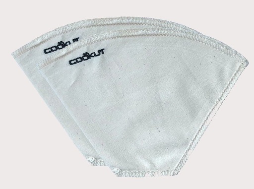 [COFI-0319] Lot de 2 filtres à café en coton réutilisable - Cookut