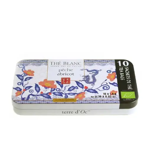 [TOTHTHOBLP010A] Boite nomade Thé Blanc Bio Pêche Abricot - Terre d'Oc 