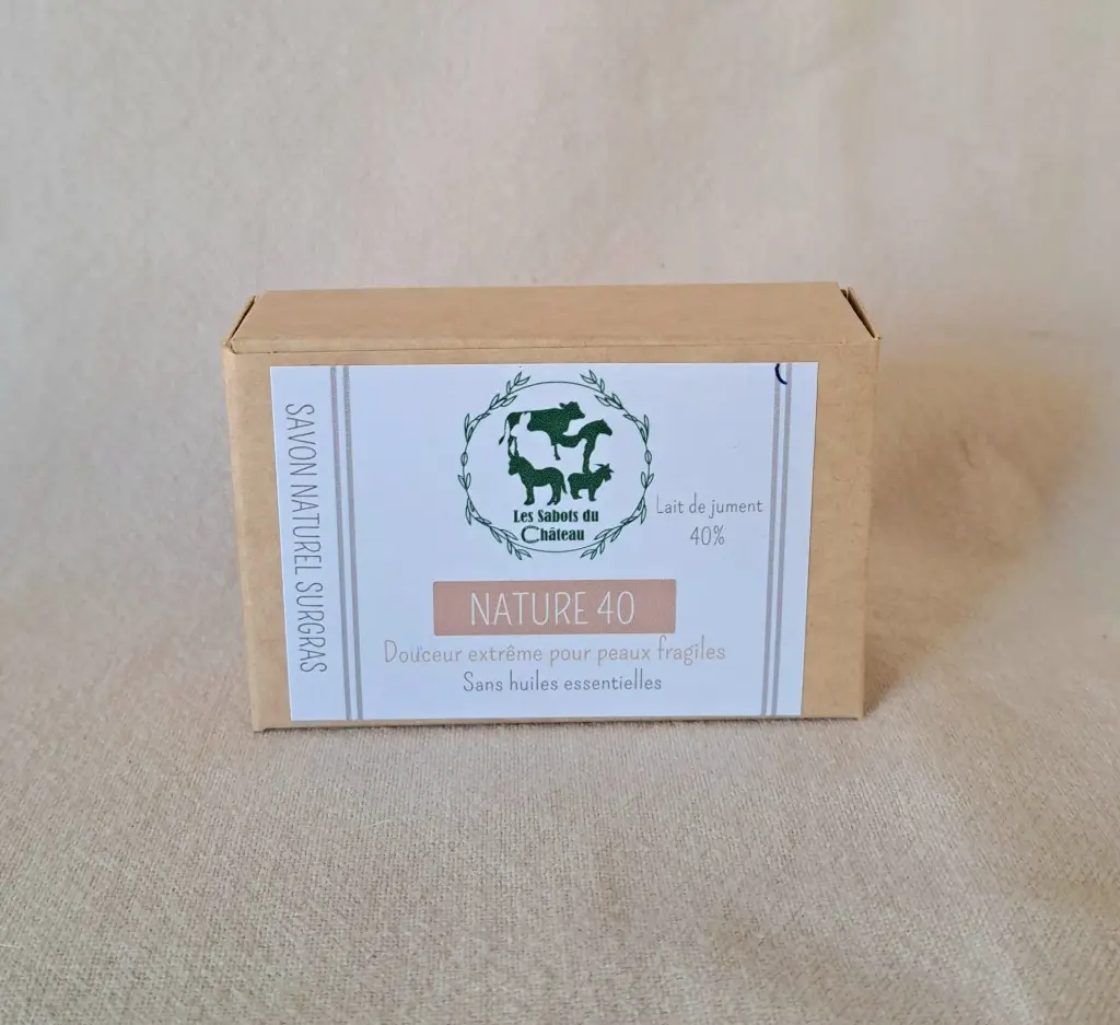 [SAN40] Savon nature 40% de lait - Les sabots du château