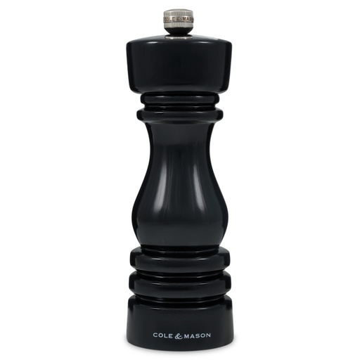 [H233096] Moulin à Sel London Noir Brillant 180 mm Blanc Gloss - Cole & Mason 