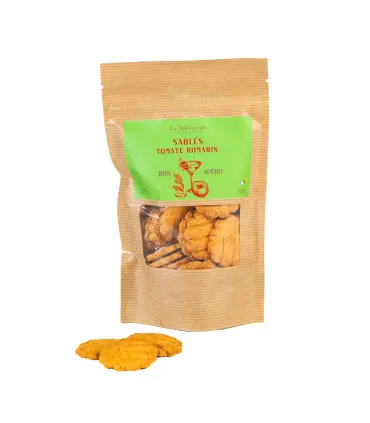 [F1STR02] Petits Sablés salés Tomate Romarin - La Sablésienne 