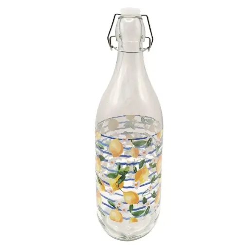 [36012] Bouteille en verre motif citron – Signes Grimalt