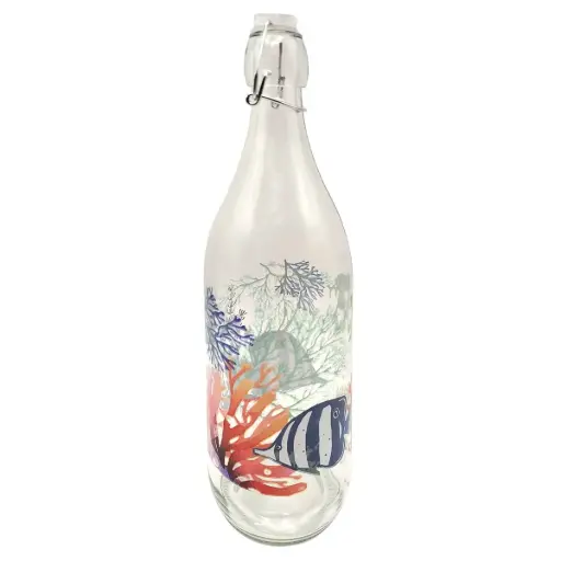 [36016] Bouteille en verre motif poisson – Signes Grimalt 