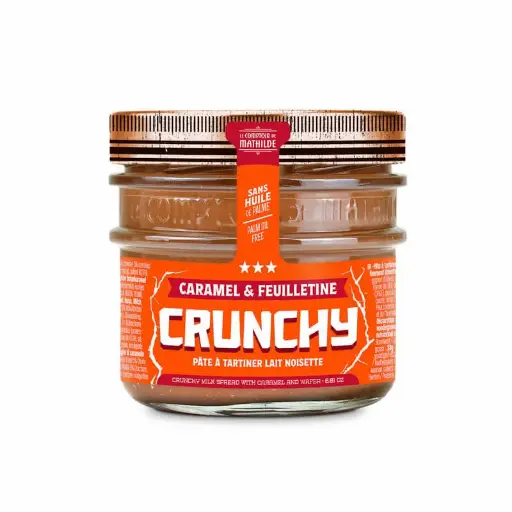 [PATES0190] Pâte A Tartiner Crunchy Lait Caramel & Feuilletine - Comptoir de Mathilde