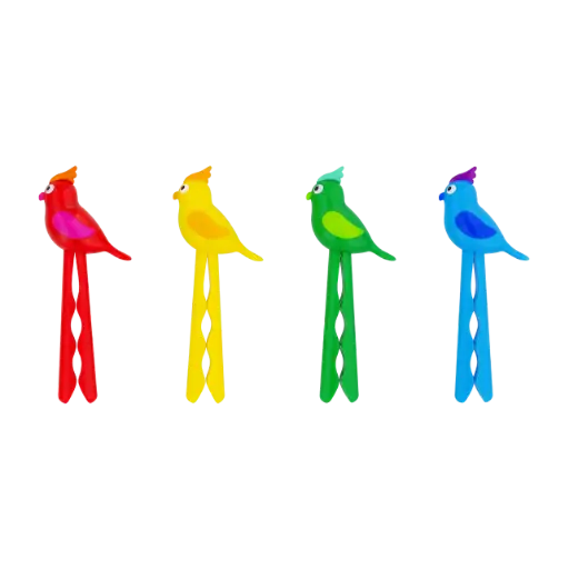 [40839 MULTI] Set de 4 pinces Birds - Perruclip -Pylones