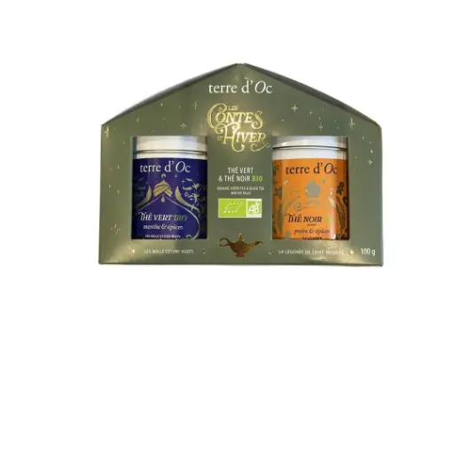 [TOTNOCF362] Thé vert & thé Noir bio Duo - Terre D'Oc 