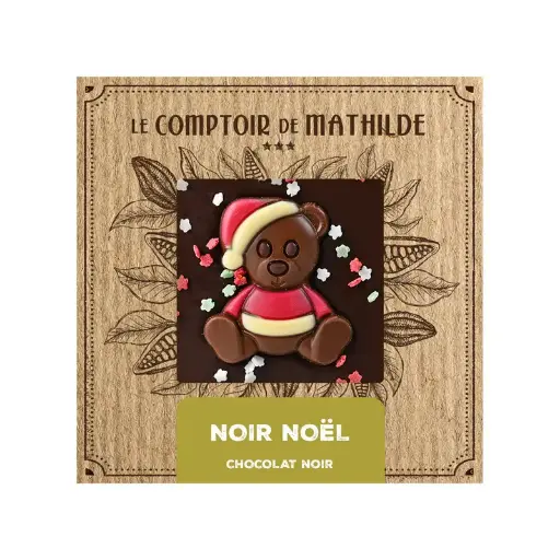 [TABPM0044] Tablette Chocolat Noir Noël - Le Comptoir de Mathilde 