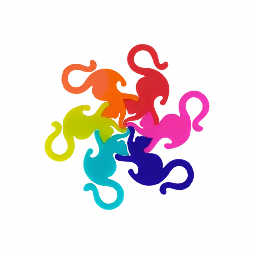 [35800 MULTI] Set de 6 marqueurs de verre - Happy Markers Animaux - Pylones